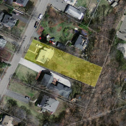 42 Evergreen Ave, Newton MA 02466-1703 aerial view