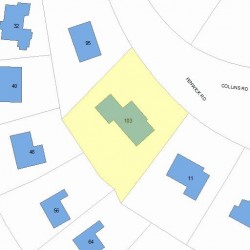 103 Collins Rd, Newton MA  02468-2209 plot plan