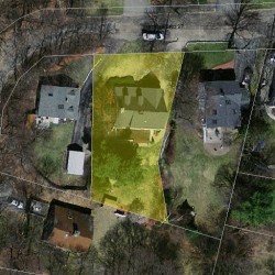 62 Staniford St, Newton MA  02466-1112 aerial view