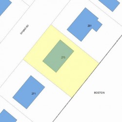 275 Spiers Rd, Newton MA  02459-3705 plot plan