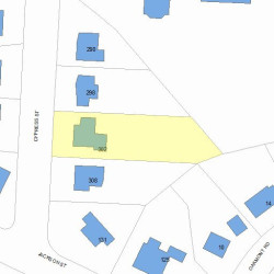 302 Cypress St, Newton MA  02459-2230 plot plan