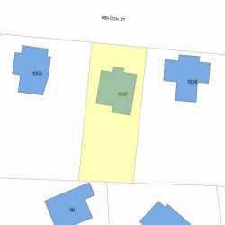 1042 Beacon St, Newton MA 02459-1742 plot plan