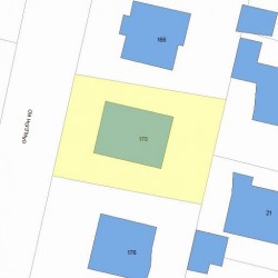 170 Oakleigh Rd, Newton MA 02458-2224 plot plan