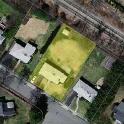 62 Stanley Rd, Newton MA  02468-2338 aerial view