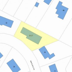 27 Bencliffe Cir, Newton MA 02466-1101 plot plan