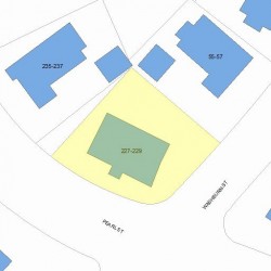227 Pearl St, Newton MA 02458-1344 plot plan