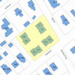 131 Hyde St, Newton MA 02461-1243 plot plan