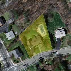 121 Rachel Rd, Newton MA  02459-2924 aerial view