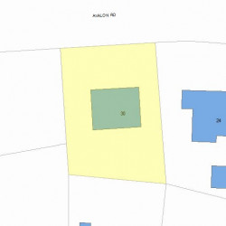 30 Avalon Rd, Newton MA 02468-1610 plot plan