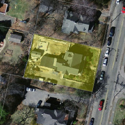 1039 Walnut St, Newton MA 02461-1140 aerial view