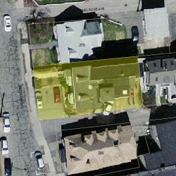 282 Melrose St, Newton MA  02466-1918 aerial view