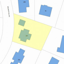223 Baldpate Hill Rd, Newton MA 02459-2869 plot plan