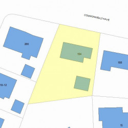194 Commonwealth Ave, Newton MA  02459 plot plan