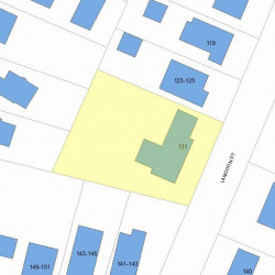 131 Langdon St, Newton MA 02458-1982 plot plan