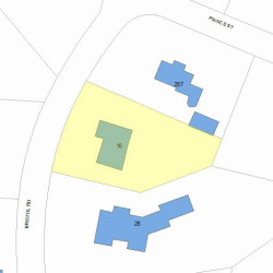 16 Bristol Rd, Newton MA 02465-2903 plot plan