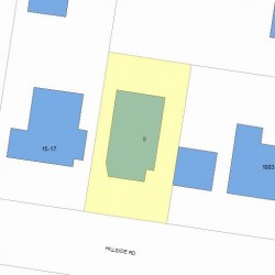 9 Hillside Rd, Newton MA 02461-1421 plot plan