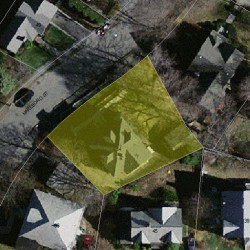 54 Marlboro St, Newton MA  02458-2443 aerial view