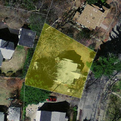 53 Morton St, Newton MA  02459-1027 aerial view