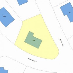 264 Hartman Rd, Newton MA 02459-2817 plot plan