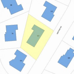 121 Deborah Rd, Newton MA 02459-2866 plot plan