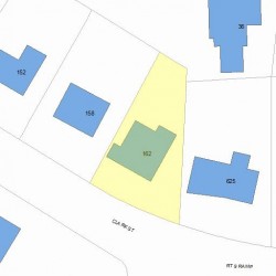 162 Clark St, Newton MA 02459-2460 plot plan