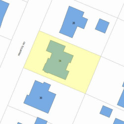 34 Prentice Rd, Newton MA 02459-1343 plot plan