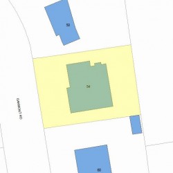 54 Oakmont Rd, Newton MA  02459-2531 plot plan