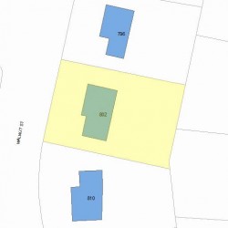 802 Walnut St, Newton MA 02459-1717 plot plan