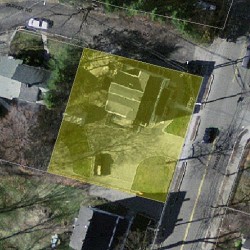 393 Parker St, Newton MA  02459-2672 aerial view