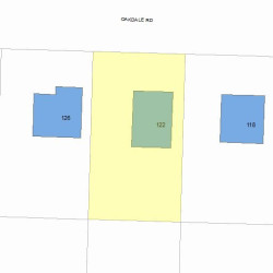 122 Oakdale Rd, Newton MA 02461-1813 plot plan