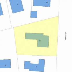 151 Parker St, Newton MA 02459-2546 plot plan