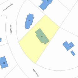 98 Collins Rd, Newton MA  02468-2235 plot plan