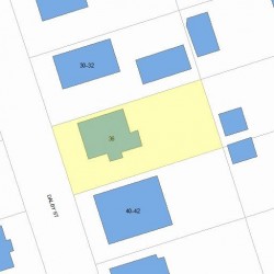 36 Dalby St, Newton MA 02458-1031 plot plan