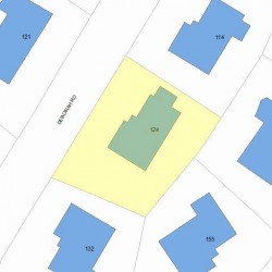 124 Deborah Rd, Newton MA 02459-2867 plot plan