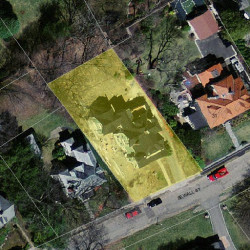 39 Sewall St, Newton MA  02465-2612 aerial view