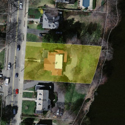 614 Walnut St, Newton MA  02460-2462 aerial view