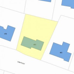 473 Crafts St, Newton MA 02465-1735 plot plan