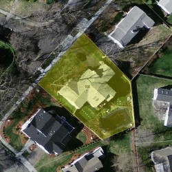 106 Greenwood St, Newton MA 02459-3070 aerial view