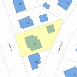 186 Langley Rd, Newton MA 02459-2324 plot plan