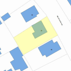 39 Melbourne Ave, Newton MA 02460-1221 plot plan
