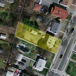 285 Lexington St, Newton MA 02466-1211 aerial view