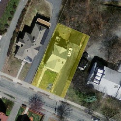 23 Ash St, Newton MA  02466-1818 aerial view