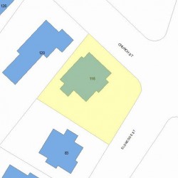 116 Church St, Newton MA 02458-2004 plot plan