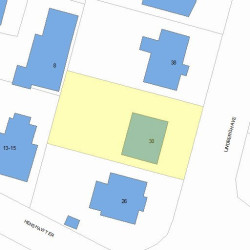 30 Lindbergh Ave, Newton MA  02465-1651 plot plan