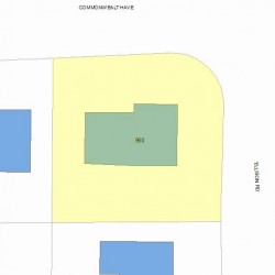 960 Commonwealth Ave, Newton MA  02459-1038 plot plan