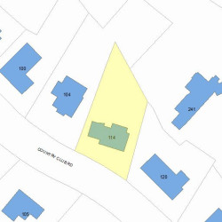 114 Country Club Rd, Newton MA 02459-3022 plot plan