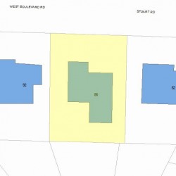 86 Stuart Rd, Newton MA  02459-1261 plot plan