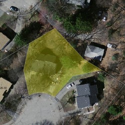 36 Hargrave Cir, Newton MA  02461-1108 aerial view