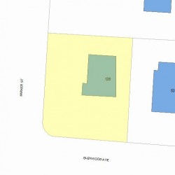 126 Parker St, Newton MA 02459-2552 plot plan