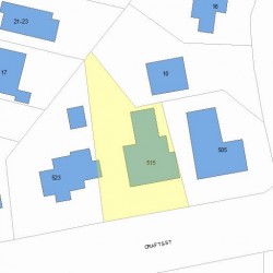 515 Crafts St, Newton MA 02465-1702 plot plan